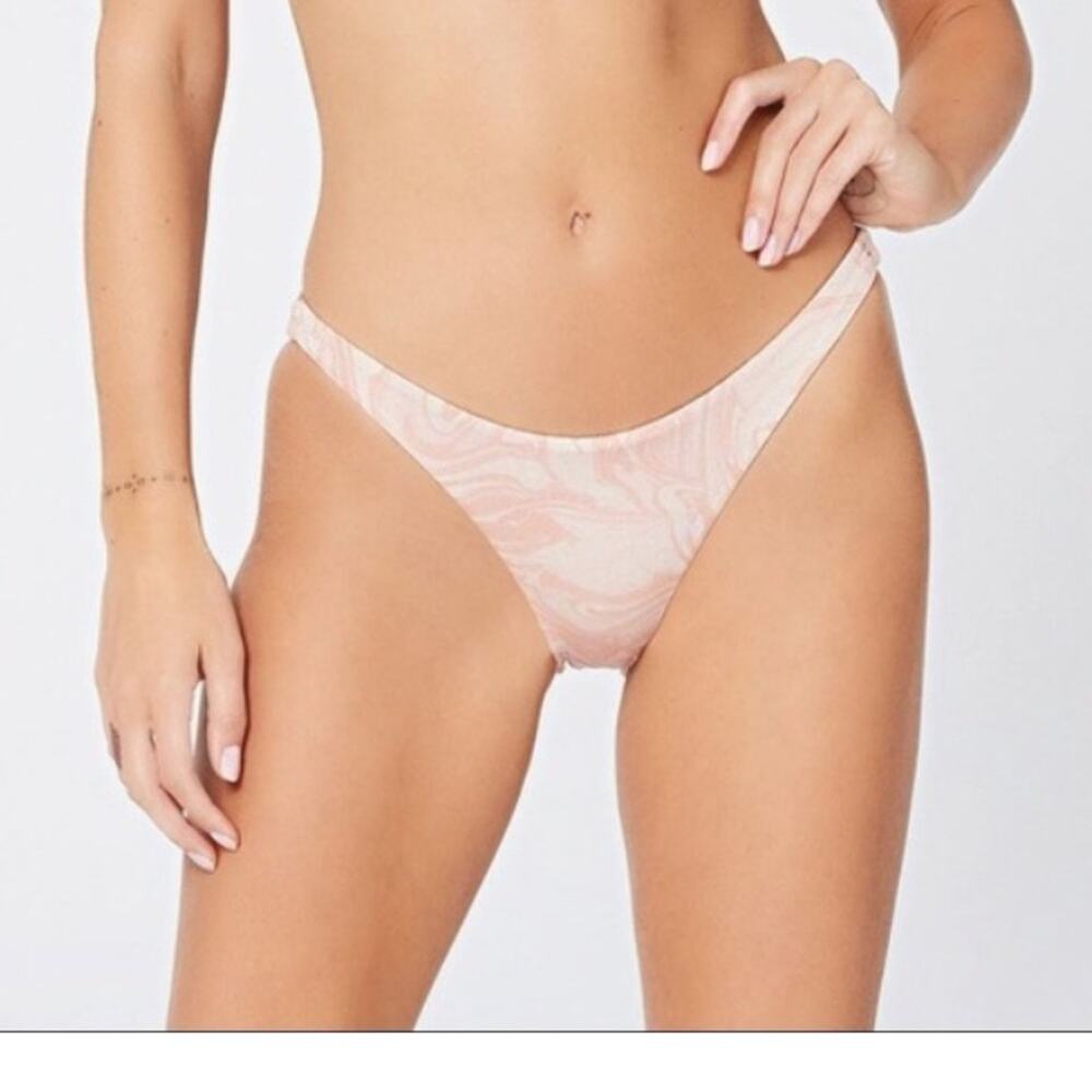L*Space Camacho Bikini Bottom in All Swirled Up Metallic Tie Die Swirl Large NWT